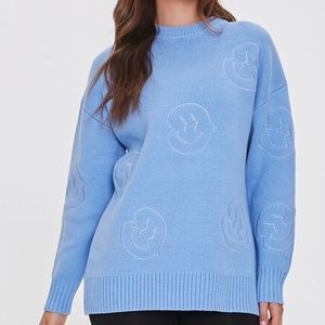 Blue Smiley Face Sweatshirt